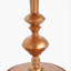 Petite petite table de bout ronde dorée, hauteur 29,3 po, décor métallique rétro