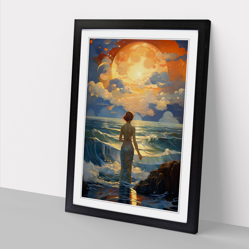Ocean Deco - Framed Print, Black , 46cm H x 34cm W x 2cm D