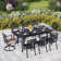 Rectangular 8 - Person 84" Long Dining Set with Cushions