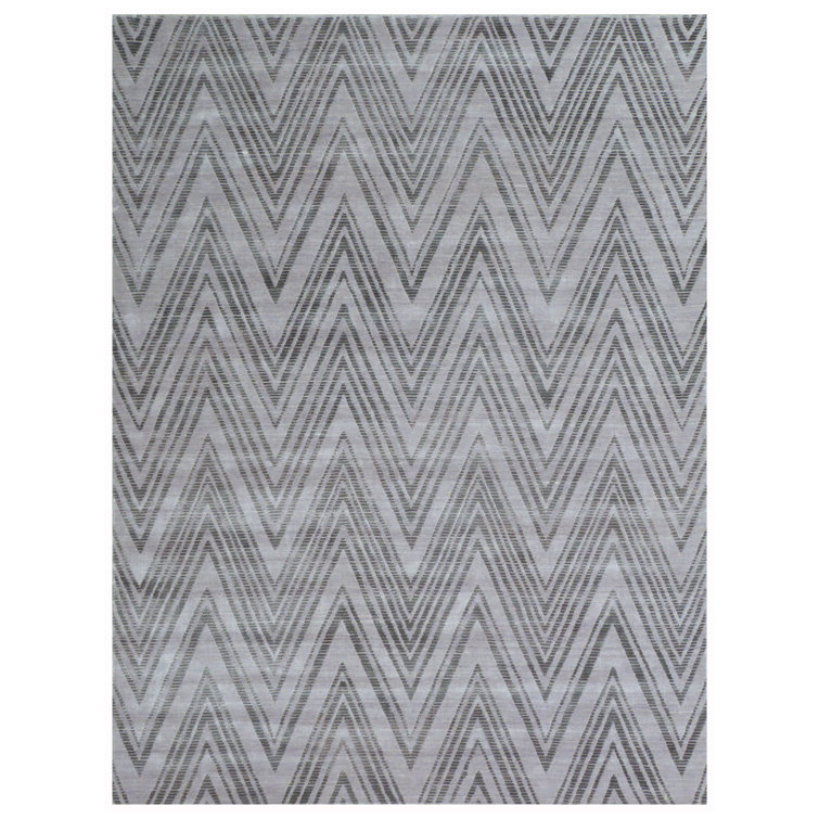 Reflections Hand Loomed Silk Chevron Area Rug
