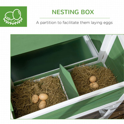 Petite cage à poulets avec cage d'extérieur 49 po avec espace de protection contre les intempéries, 2 à 4 oiseaux