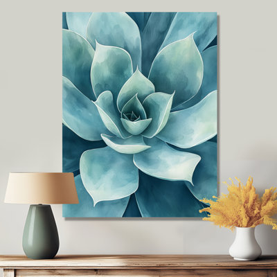 «Desert Succulent Leaves I», reproduction d'art traditionnelle en métal, feuilles, art mural en métal