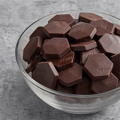 TCHO Hella Dark 81% Dark Chocolate Hexagons 6.6 Lb. WS-999THELLADARK