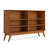 Draper 40"H Solid Wood Mid-Century Modern 6-Shelf Bookcase With Adjustable Shelves And Tapered Legs-592702515