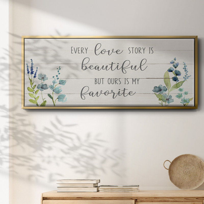 Love Story - toile encadrée, H 12 po x l 30 po