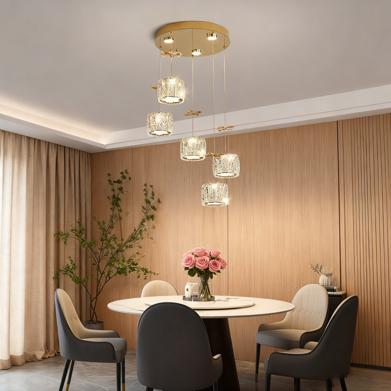 Lustre en cristal à 5 lumières Modern