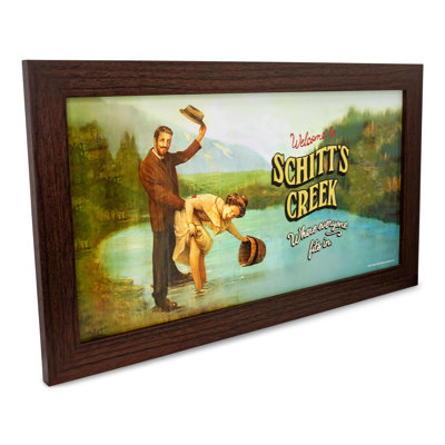«Schitt's Creek Welcome», reproduction d'art mural suspendu en panneau de fibres à densité moyenne | 10 x 18 pouces