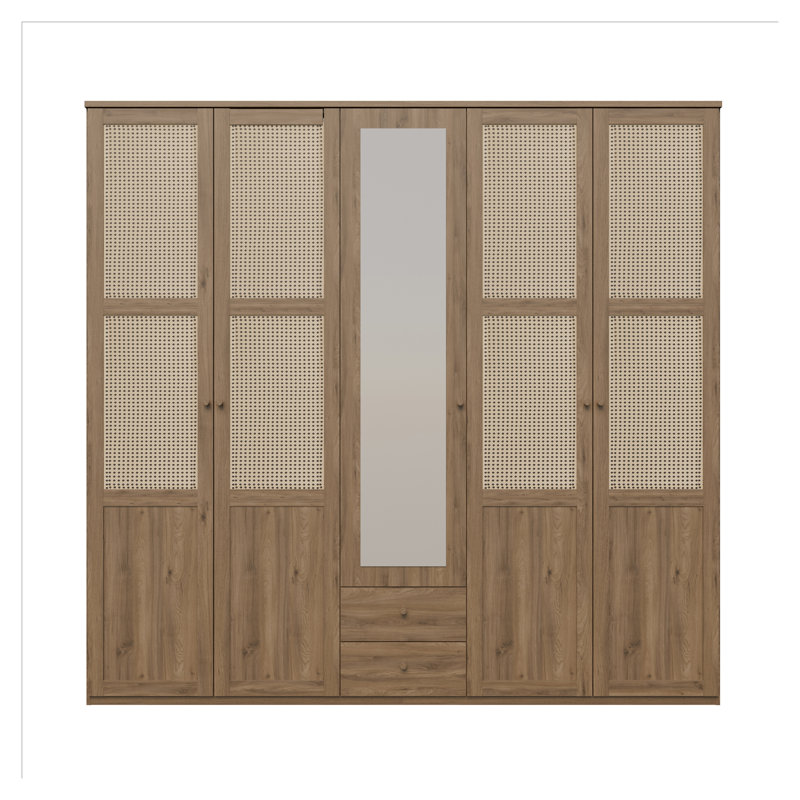 5 Door Manufactured Wood Wardrobe