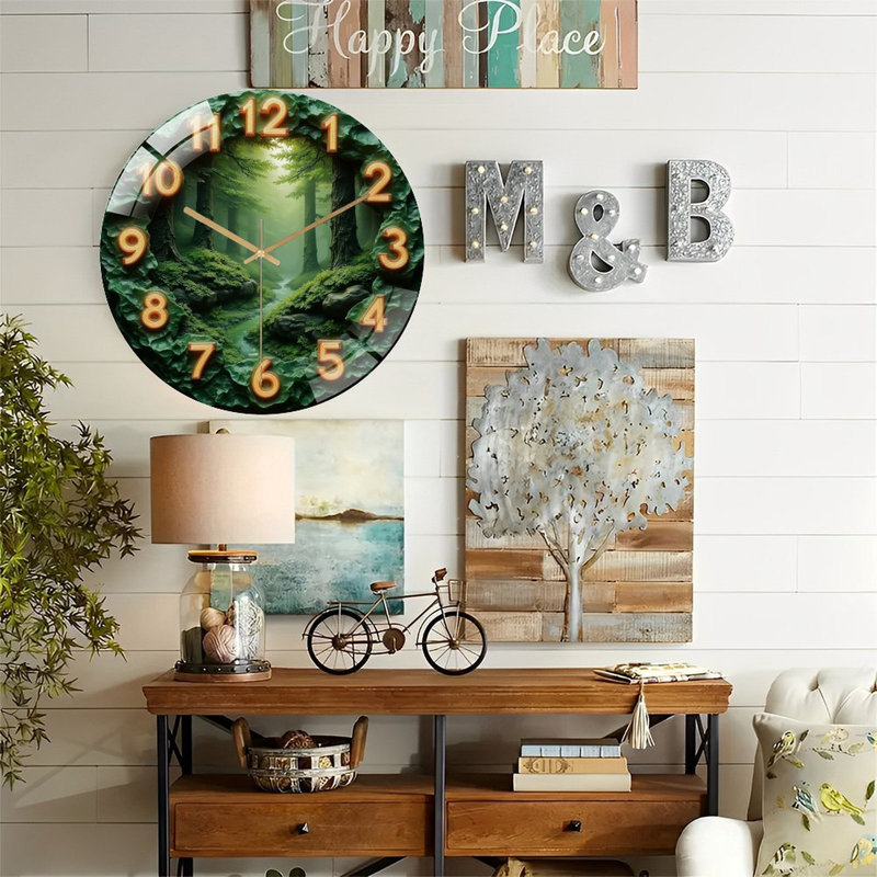Horloge murale forêt 12 po