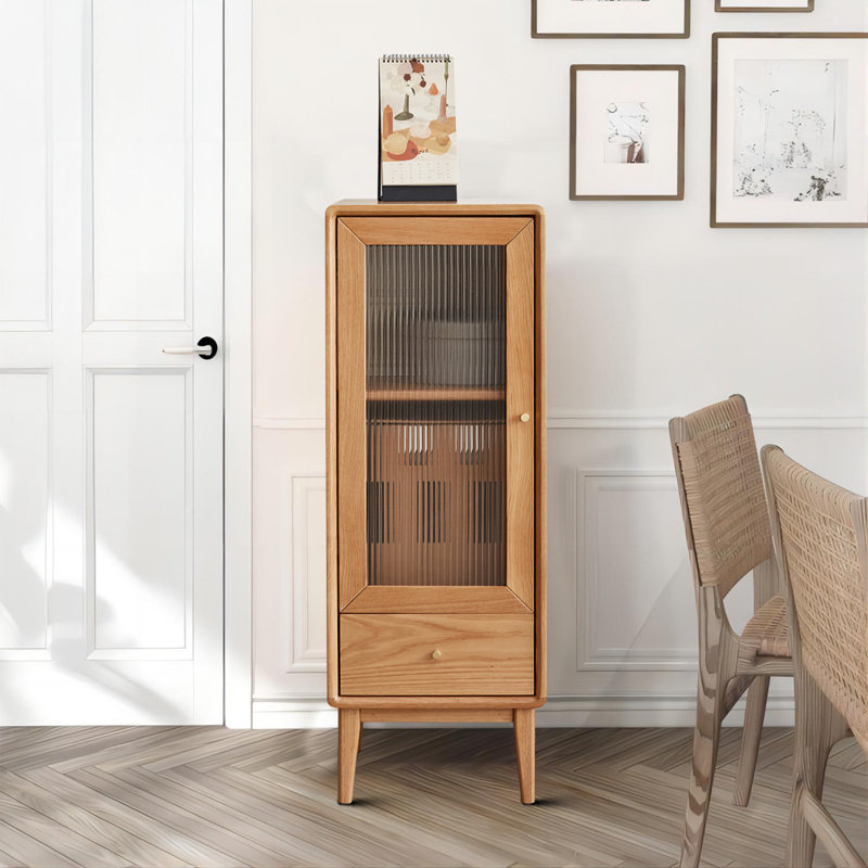 Liubomiras Solid Wood Accent Cabinet