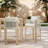27'' Acacia Wood & Rope-Woven Counter Stool Suitable For Indoor & Outdoor