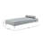 3 Seats Polyfiber Convertible Sleeper Sofa, Grey