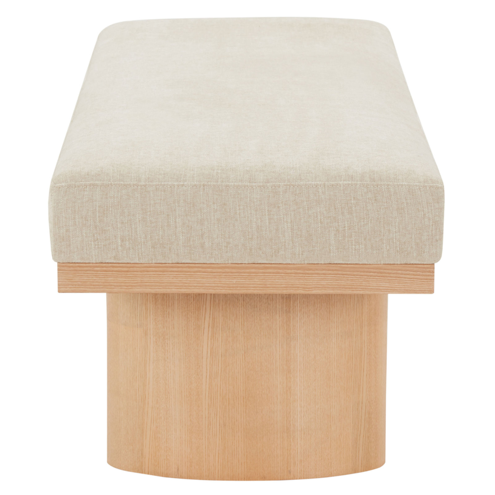 Favermann Linen And Wood Bench
