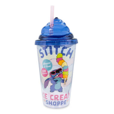 Disney Stitch Ohana Plastic Tumbler with Lid and Straw 32 oz Cup