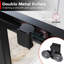 185*100*0.6cm, Safe and Easy-To-Clean Sliding Shower Enclosure with Side Panels, Black