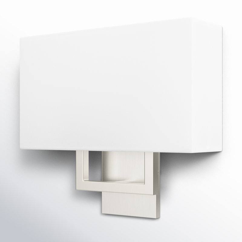 Plafonnier encastré à intensité variable à 2 lumières Willow, H 12 po x l 16 po x p 3,88 po, Nickel brossé