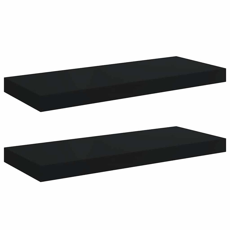 Wall Shelf Floating Shelf Wall Mounted Display Shelf for Photo Frame, Black, 1.5" H x 23.6" W x 9.3" D