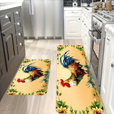 Tapis de cuisine 2 pièces Rooster