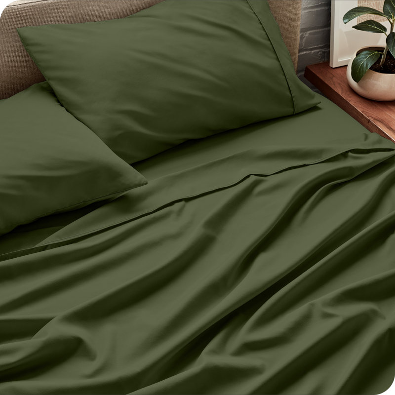 Bare Home Ultra-Soft Microfiber Sheet Set, Twin XL Sheet Set + 1 Fitted Sheet + 1 Pillowcase, Cypress