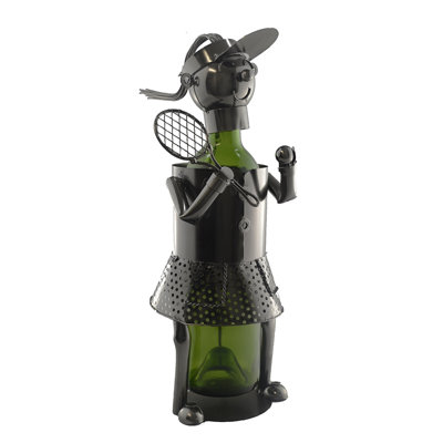 Woman Tennis Player 1 Bottle Tabletop Wine Bottle Rack
