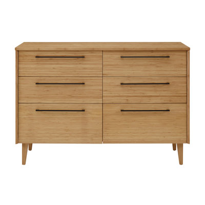 Phatima 6 Drawer 52.48" W Solid Wood Double Dresser by Corrigan Studio