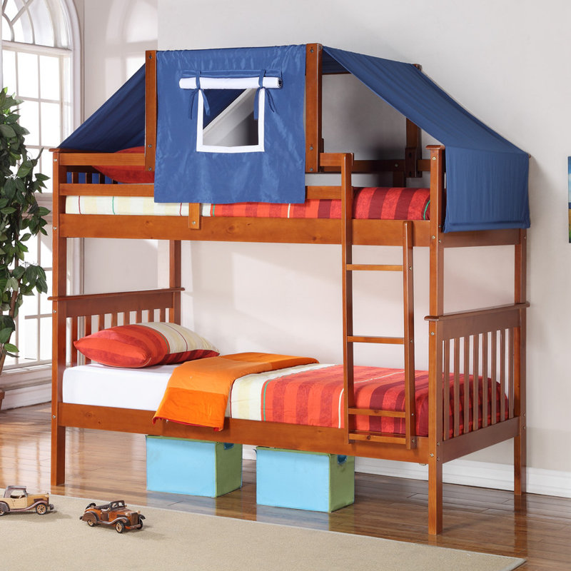 Auvergne Twin over Twin Solid Wood Bunk Bed by Harriet Bee, Espresso