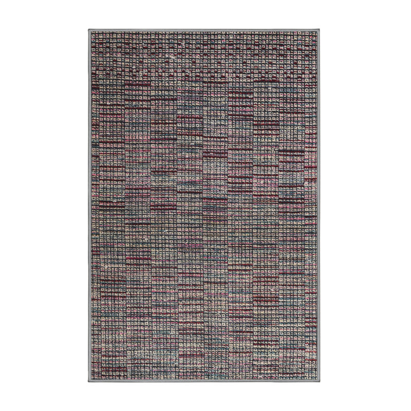 Tapis décoratif multicolore à motif abstrait, Rectangle 8 pi x 10 pi