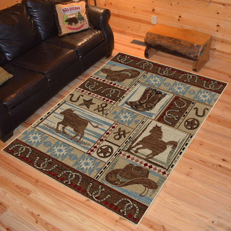 Pershing Southwestern Indoor Rug, Rectangle 5'3" x 7'3"