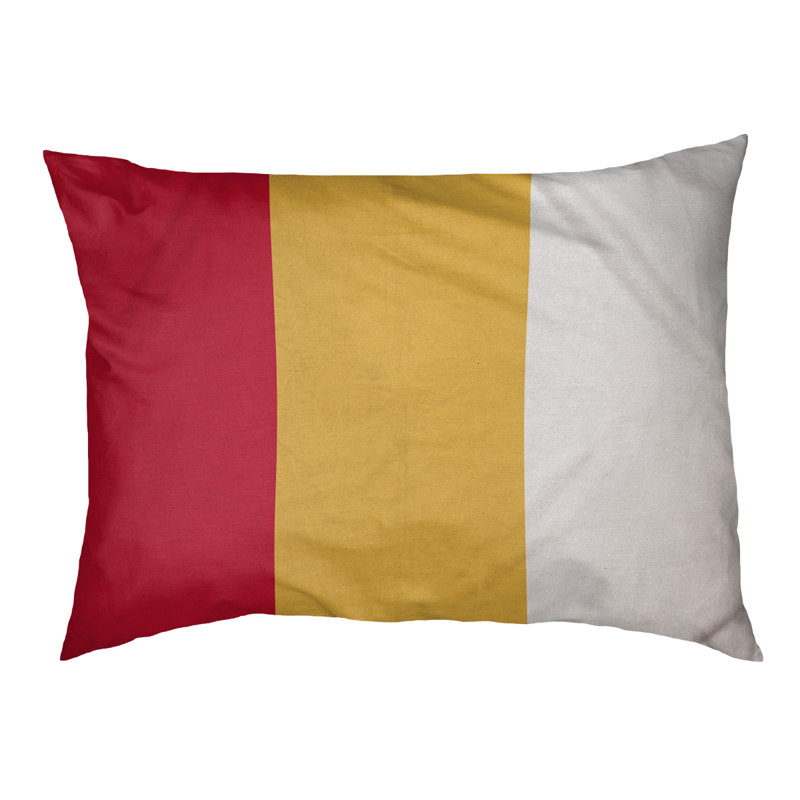 Coussin Detroit, Red/Yellow/White, Medium (28" W x 18" D x 6" H)