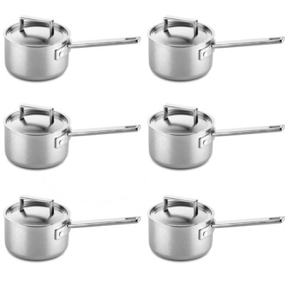 Casserole avec couvercle Attiva Peltro 6,3 po - 6 pièces - Étain