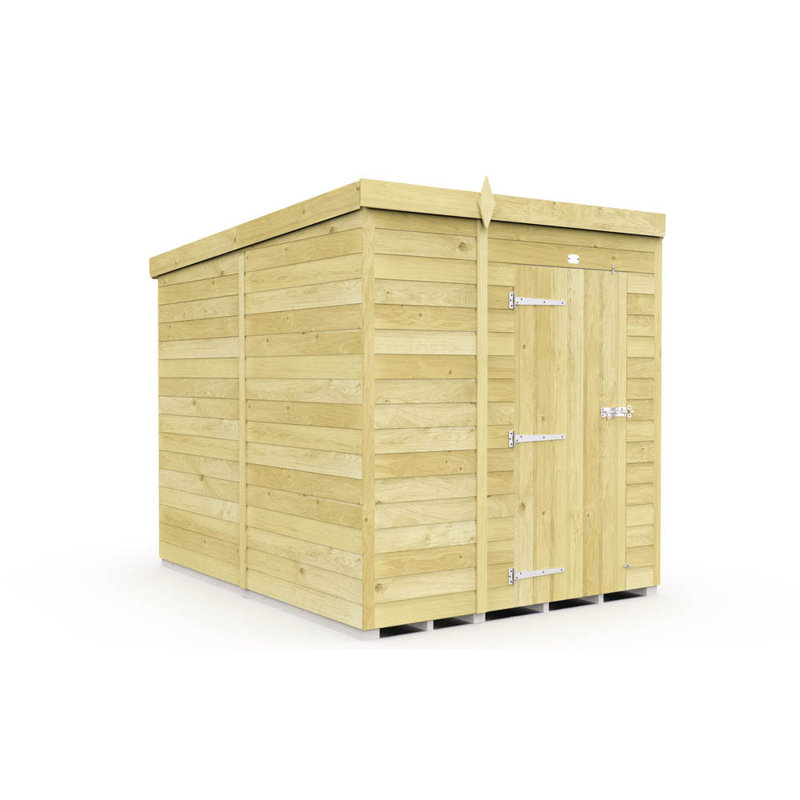Pent Shed - Single Door without Windows, 7 ft. W x 8 ft. D