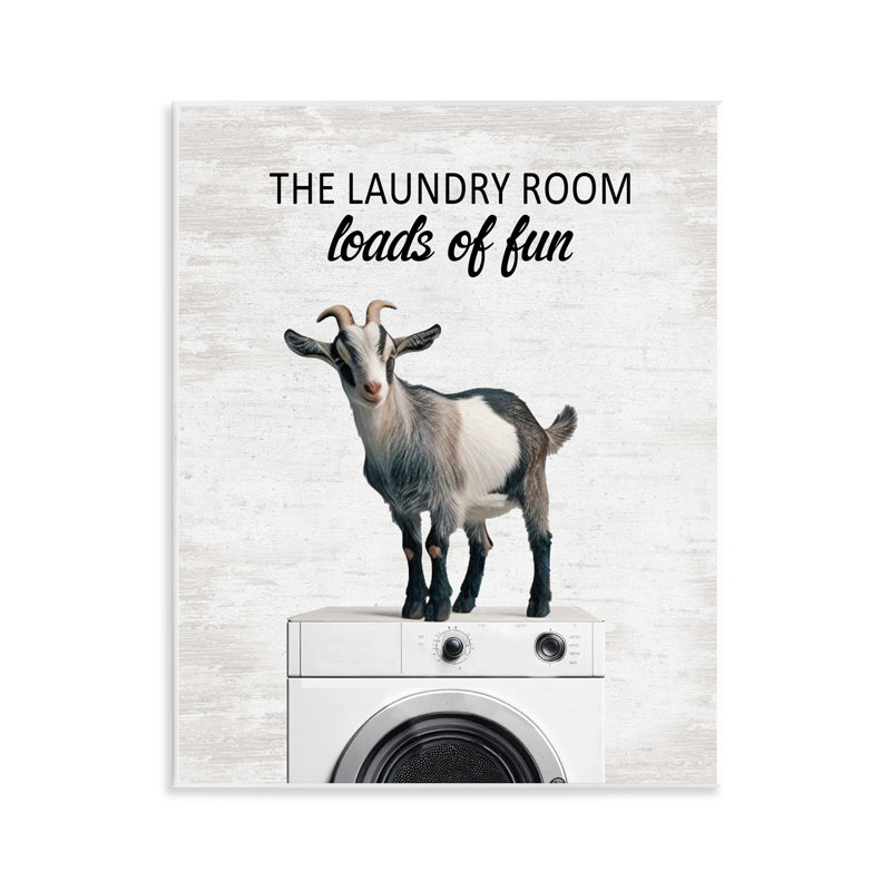 Charges de plaque de chèvre Fun Laundry, design par Lettré et doublé
