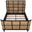 Porto Mahogany Solid Wood Wingback Bed
