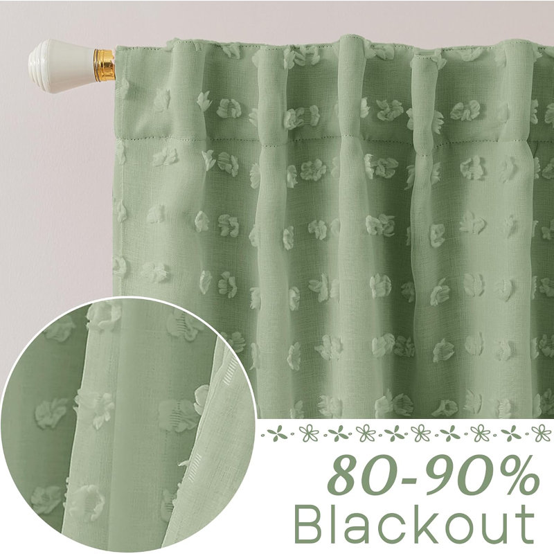 Rideau obscurcissant vert sauge
