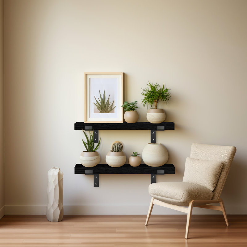 Étagère en chêne 2 pièces Emerald Lee, H 2 po x l 38 po x P 10 po