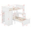 Lit mezzanine simple avec lit autonome, tablettes, bureau et garde-robe-101368214