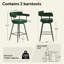 Ensemble de 2 tabourets de bar pivotants en molleton 26 po H-121083159