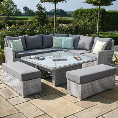 Crimora Rattan 6 - Person Seating Group with Cushions
