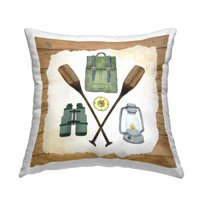 Polyester Throw Square Pillow Cover & Insert by ND Art