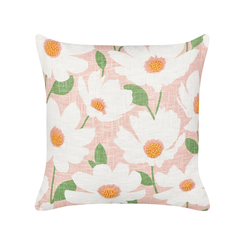 Deleon Floral Square Cushion, Pink