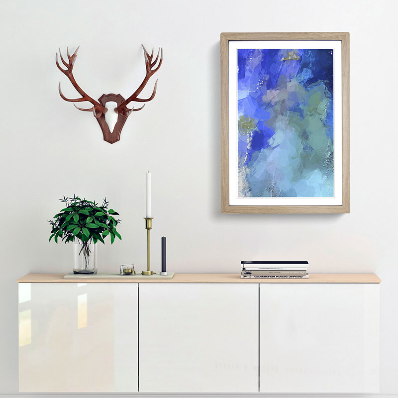 Your Way in Abstract - Picture Frame Graphic Art Print, 36cm H x 27cm W x 2cm D, Oak Framed