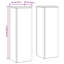 Support pour plante vidaXL 2 pièces blanc 9,45 x 9,45 x 29,53 po-1117395656-1117395660