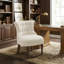 Chaise d'appoint à oreilles capitonnée en chenille-627436339