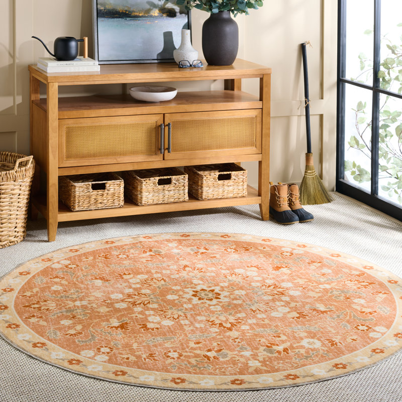 Tapis floral performance lavable en machine MSRW 184, Rond 6 pi