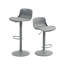 Ensemble de 2 tabourets de bar rotatifs à hauteur de comptoir modernes en cuir synthétique-89153988