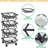 Fruit Basket For Kitchen 4 Tier Stackable Fruit Vegetable Storage Baskets With Wheels Metal Wire Storage Basket Organizer Cart For Kitchen Livingroom Diningroom Office
