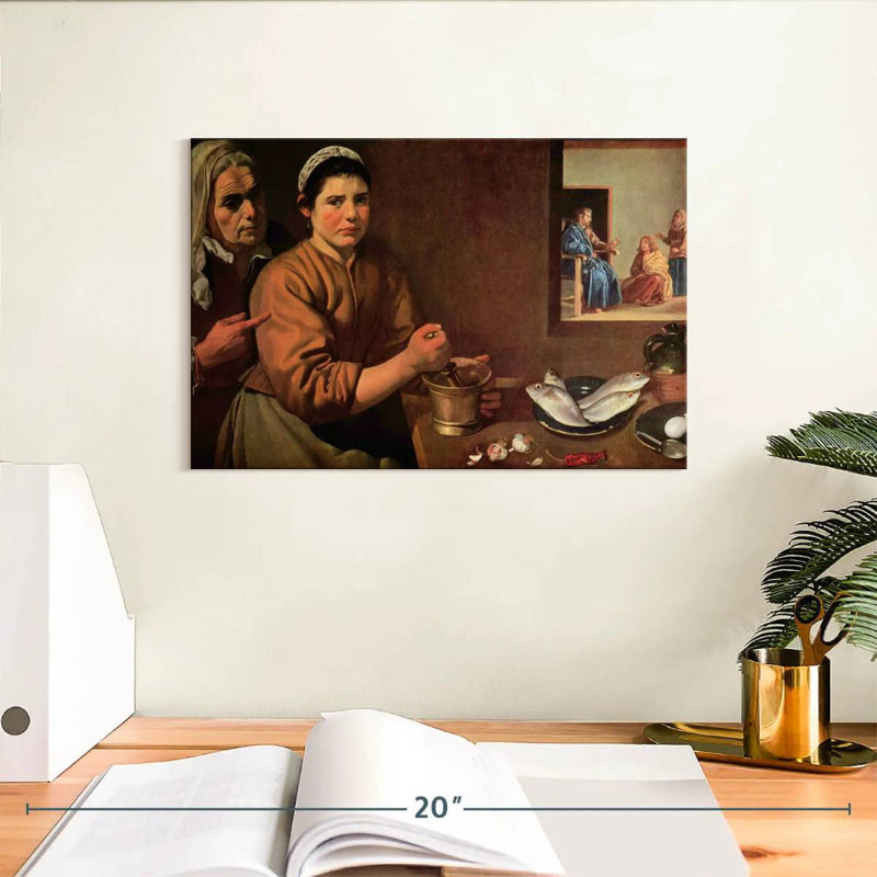 Christ dans la maison de Marie-Marthe, H 8 po x l 12 po