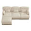 Canapé 100 po moderne en forme de L avec repose-pieds mobile, bordure ergonomique, conception facile à assembler et siège profond pour le salon-699643120