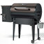 Kingchii 456 pieds carrés Barbecue en bois avec fumoir et barbecue à granules de bois avec contrôle automatique de la température, pieds pliants pour terrasse extérieure, bronze