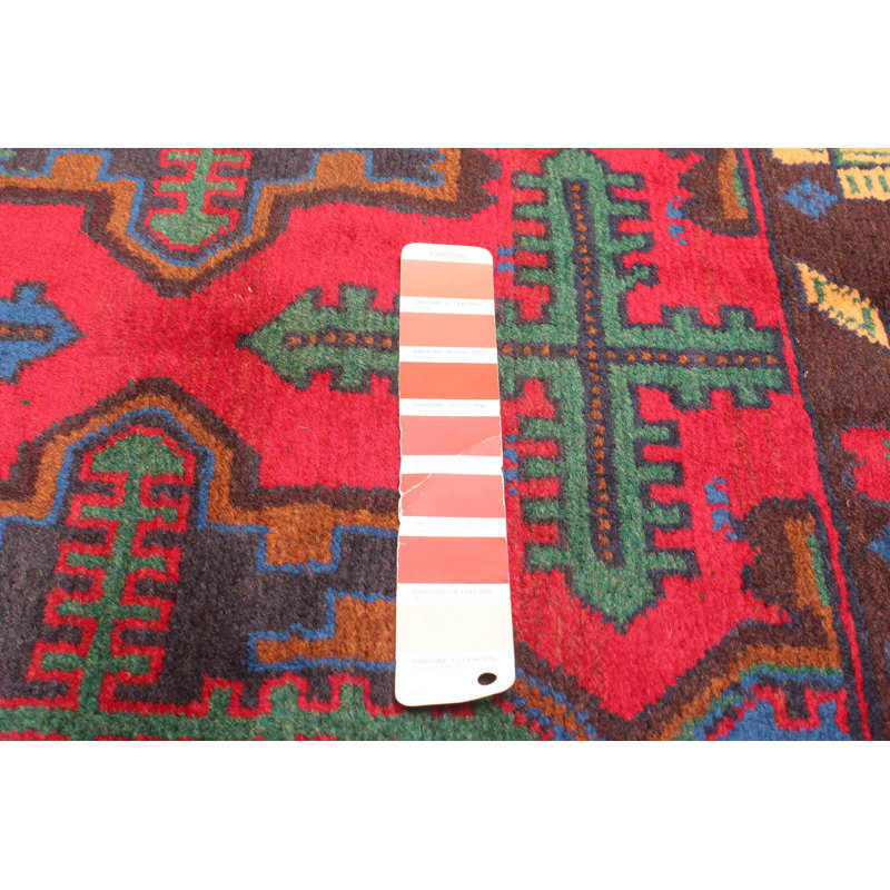 Tapis rouge Teimani 3 pi 7 po x 6 pi 0 po